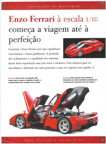 Instruções ferrari enzo 10 - instruções, 1:10